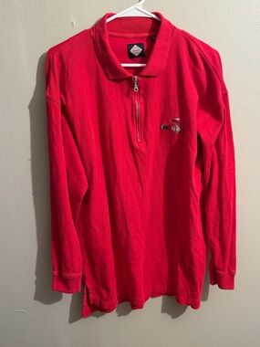 Vintage Tobasco 1/4 Zip Pullover Sweatshirt Mens Medium Embroidered 100% Cotton